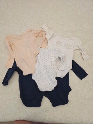 5 Bodies Manga Larga Bebé 6-9 Meses