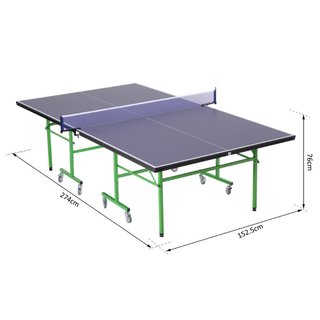 Mesa de Ping Pong Plegable Interior con 8 Ruedas 1