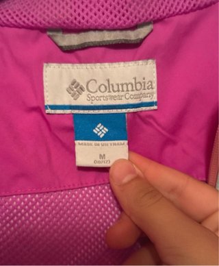 Giacca Columbia rosa da ragazza
