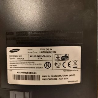 Monitor Samsung 17 pulgadas SyncMaster 701N