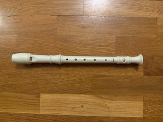 Flauta dulce blanca