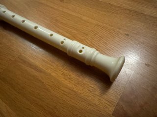 Flauta dulce blanca