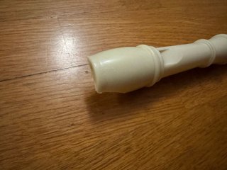Flauta dulce blanca