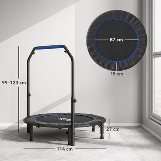 Mini Trampolín Fitness Ø114 cm Plegable con Manill