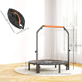 Mini Trampolín Fitness Ø114 cm Plegable con Manill