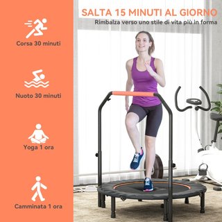 Mini Trampolín Fitness Ø114 cm Plegable con Manill