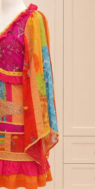 Vestido Savage Culture Boho. 100% algodón. Talla M