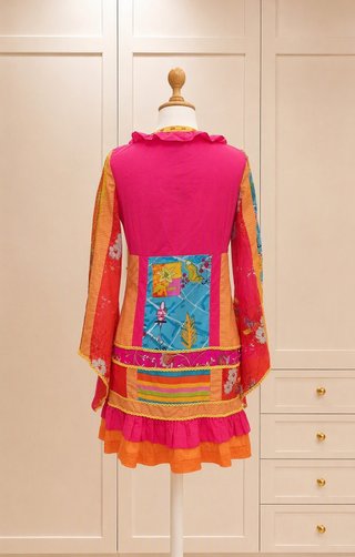 Vestido Savage Culture Boho. 100% algodón. Talla M