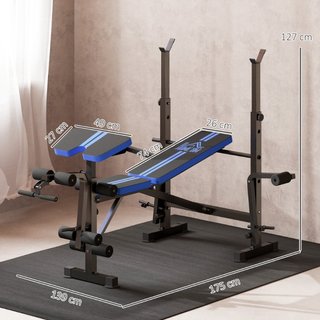 Banco Multiusos con Soporte para Barra y Respaldo
