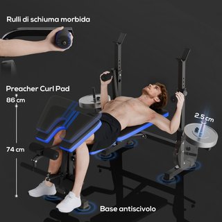 Banco Multiusos con Soporte para Barra y Respaldo