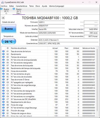 Disco Duro Toshiba 2.5 1TB MQ04ABF100