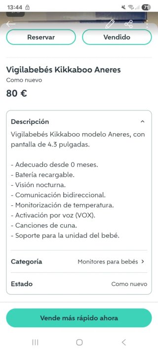 Vigilabebés Kikkaboo Aneres 4.3