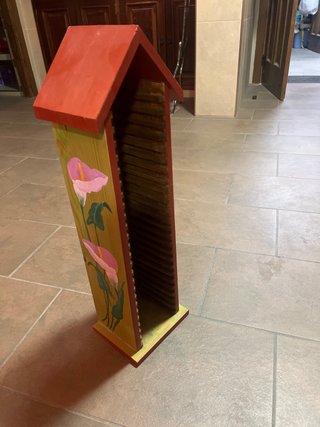 Casita Porta CD Madera Pintada Mano