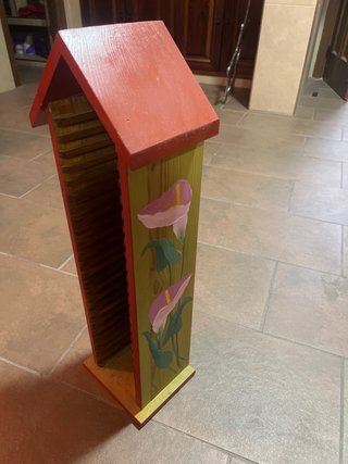 Casita Porta CD Madera Pintada Mano