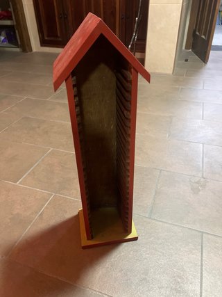 Casita Porta CD Madera Pintada Mano