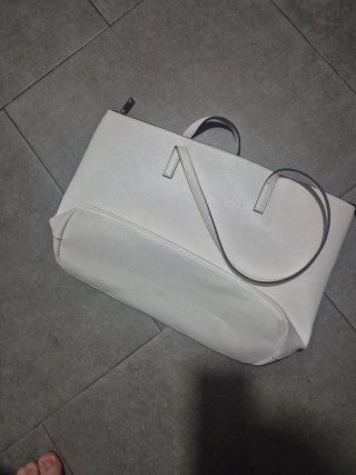 Bolso de mano blanco para mujer