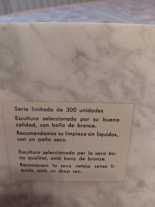Figura bailarina bañada bronce mármol
