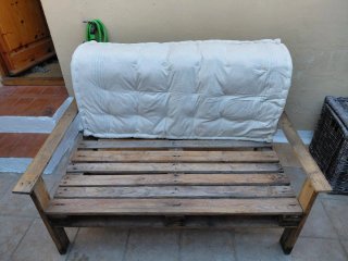 Sofá Palets 2 Plazas con cojines