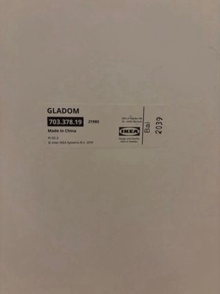 Mesa auxiliar redonda IKEA GLADOM blanca