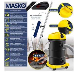 Aspirador Masko 6 en 1 Seco/Húmedo