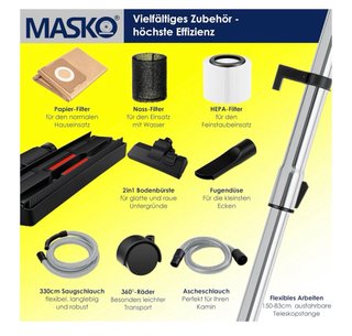 Aspirador Masko 6 en 1 Seco/Húmedo