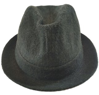 Chapéu Trilby Lã Vintage Crambes Verde Escuro