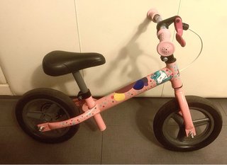 Bici sin pedales rosa unicornio