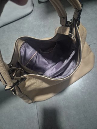 Bolso de mano mujer beige