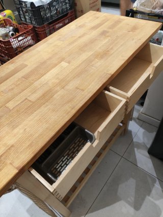 Carrito Isla de Cocina FÖRHÖJA IKEA Madera Maciza