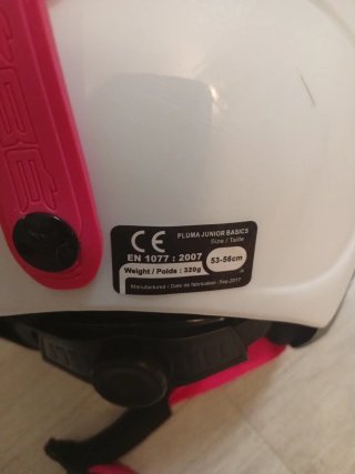 Casco infantil CÉBÉ blanco pingüino Talla 53-56 cm