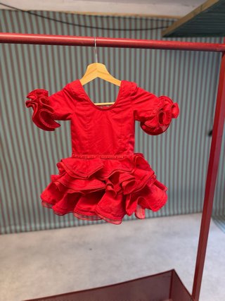 Vestido flamenco niña rojo
