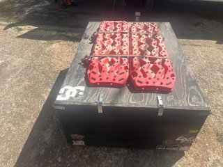 Cajón de madera tratada marítima para pick up