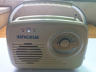 Radio BINGXUE Beige Vintage BT/USB SD/AUX