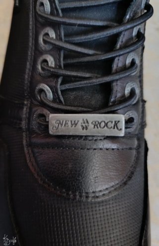 Botines con cuña New Rock Negras