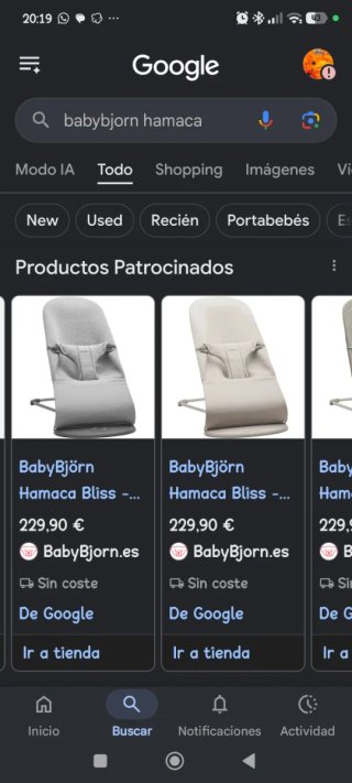 2 Hamacas BabyBjörn con Juguetes
