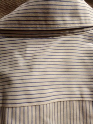 Camisa Rayas Hombre Azul y Blanca