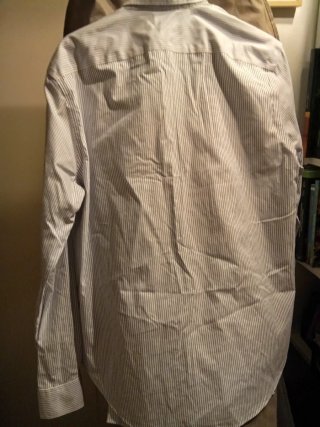 Camisa Rayas Hombre Azul y Blanca