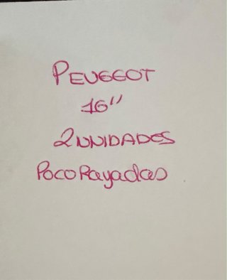Tapacubos Peugeot 16 (2 unidades)