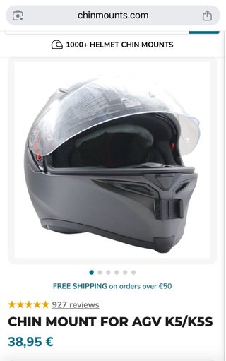 Soporte Chin Mounts para casco AGV K5