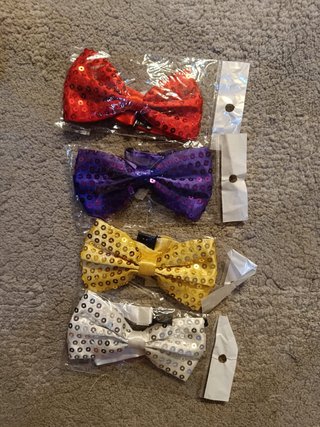 Pajaritas de lentejuelas para disfraz (4 unidades)