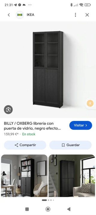 Librería Billy Oxberg con puertas de vidrio