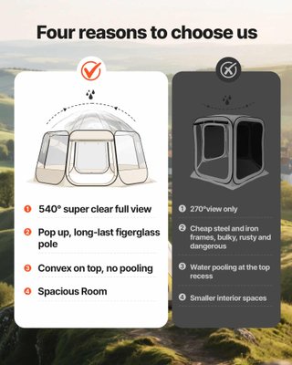 Carpa Plegable Exterior Transparente