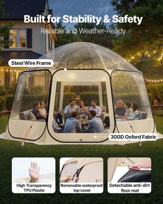 Carpa Plegable Exterior Transparente
