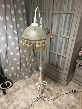 Juego de lámparas de cristal y metal