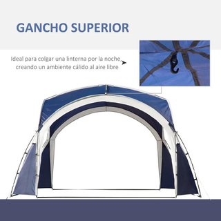 Toldo Camping Plegable 3,5x3,5m Impermeable Azul