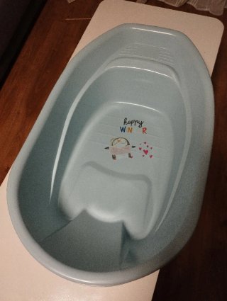 Bañera bebé plástico azul