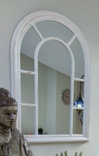 Espejo Decorativo Blanco Tiza