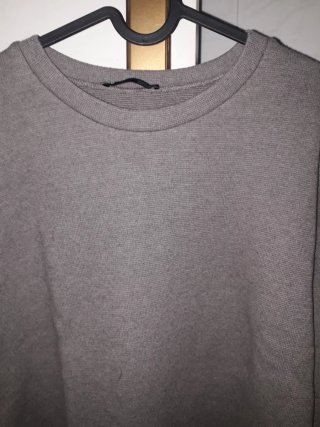 Jersey oversize mujer gris marrón