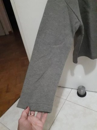Jersey oversize mujer gris marrón