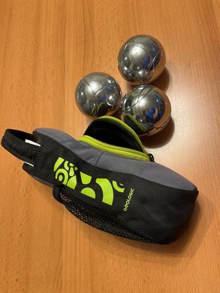 Set 3 bocce petanca + custodia